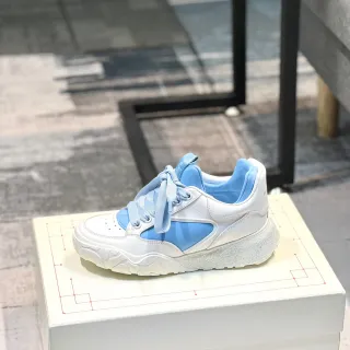 Alexander McQueen Oversized Sneaker White and Light Blue Chunky Sneakers