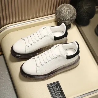 Alexander McQueen Oversized Sneaker White Black Translucent Sole Lifestyle Sneakers