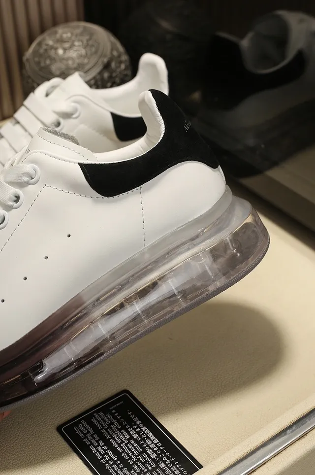 Alexander McQueen Oversized Sneaker White Black Translucent Sole Lifestyle Sneakers 3