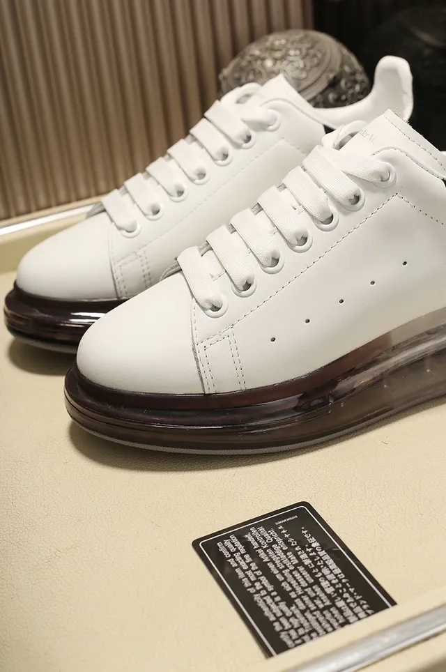 Alexander McQueen Oversized Sneaker White Black Translucent Sole Lifestyle Sneakers 4