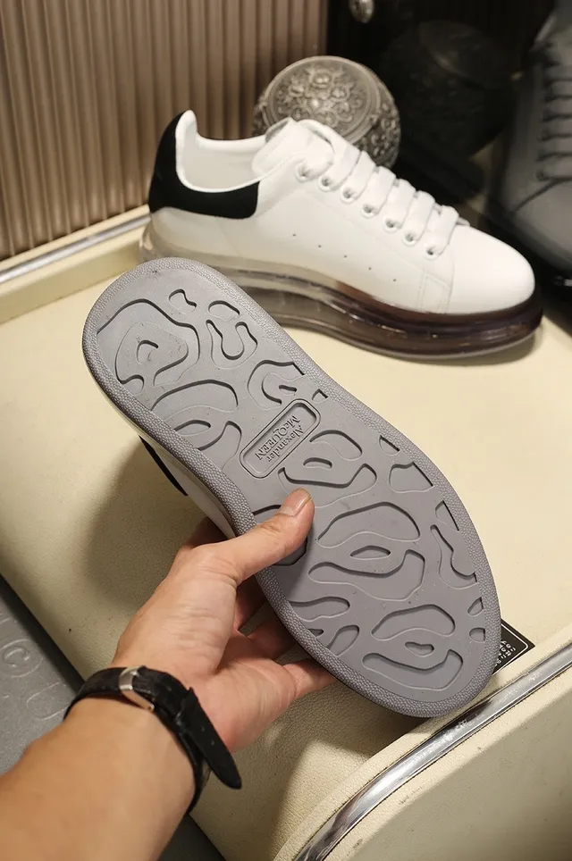 Alexander McQueen Oversized Sneaker White Black Translucent Sole Lifestyle Sneakers 5