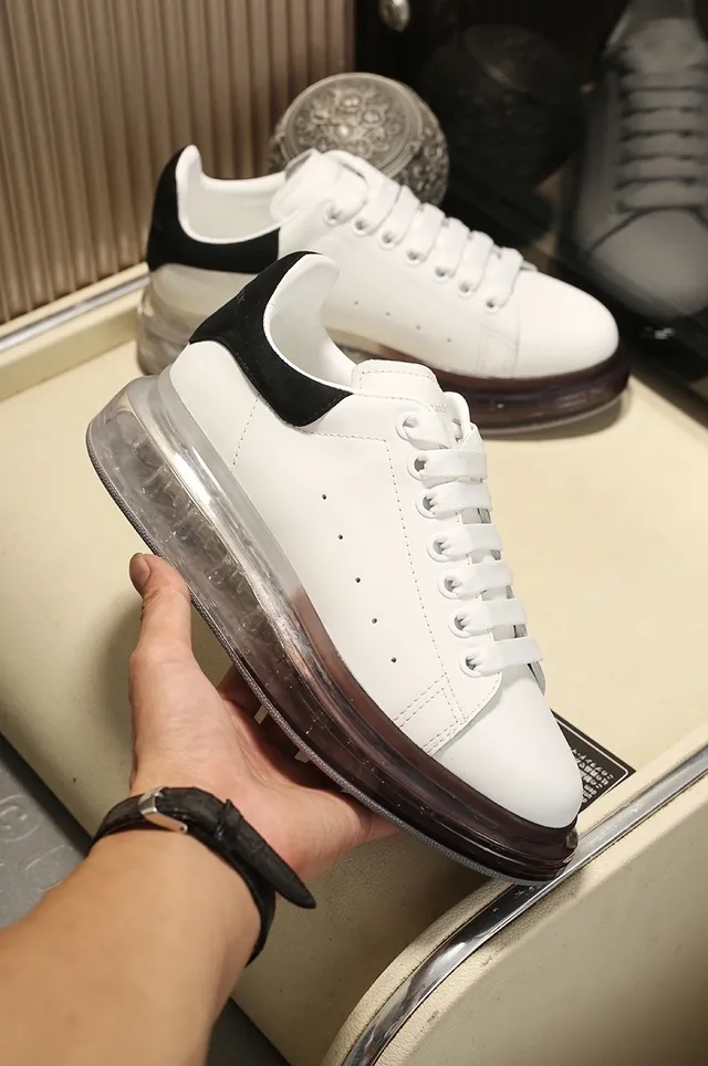 Alexander McQueen Oversized Sneaker White Black Translucent Sole Lifestyle Sneakers 6