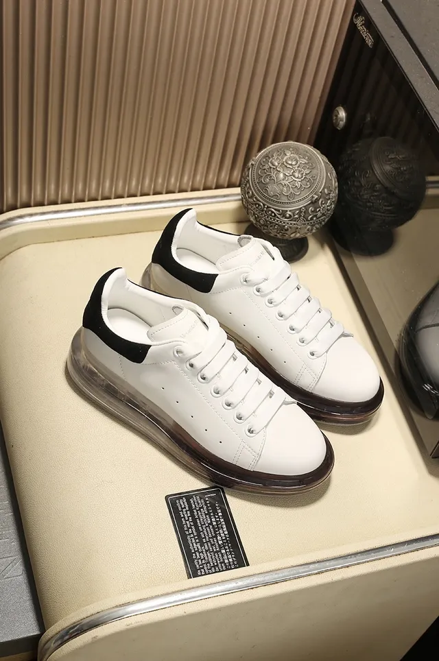 Alexander McQueen Oversized Sneaker White Black Translucent Sole Lifestyle Sneakers 7