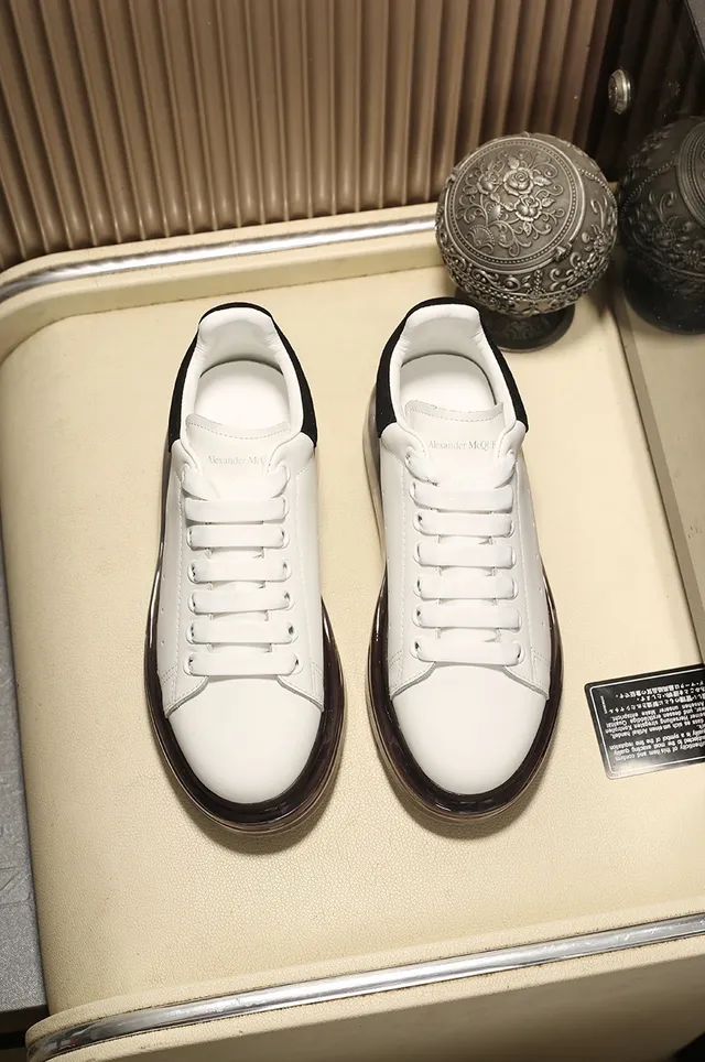 Alexander McQueen Oversized Sneaker White Black Translucent Sole Lifestyle Sneakers 8