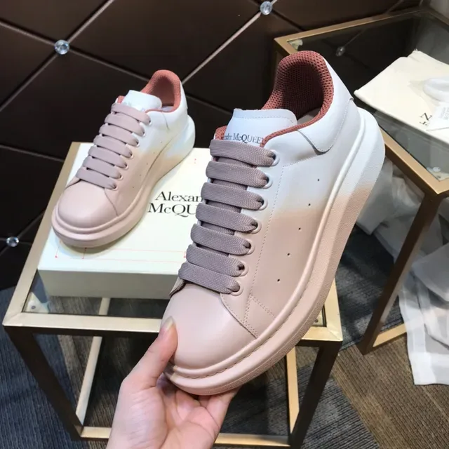 Alexander McQueen Oversized Sneaker White to Beige Gradient Lifestyle Sneakers 2
