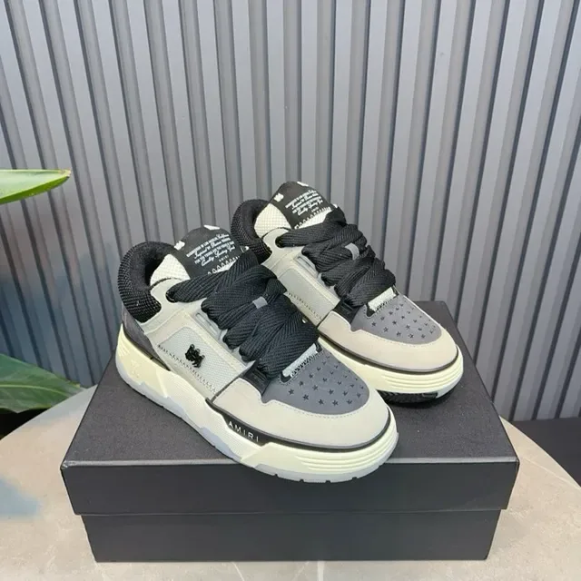Amiri MA Court Gray Black sneakers lifestyle 3