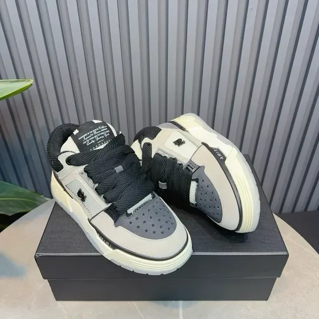 Amiri MA Court Gray Black sneakers lifestyle 7