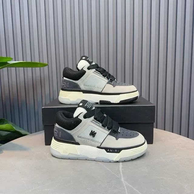 Amiri MA Court Gray Black sneakers lifestyle 8