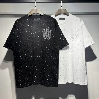 Amiri Rhinestone Dot Print Monogram T-Shirt