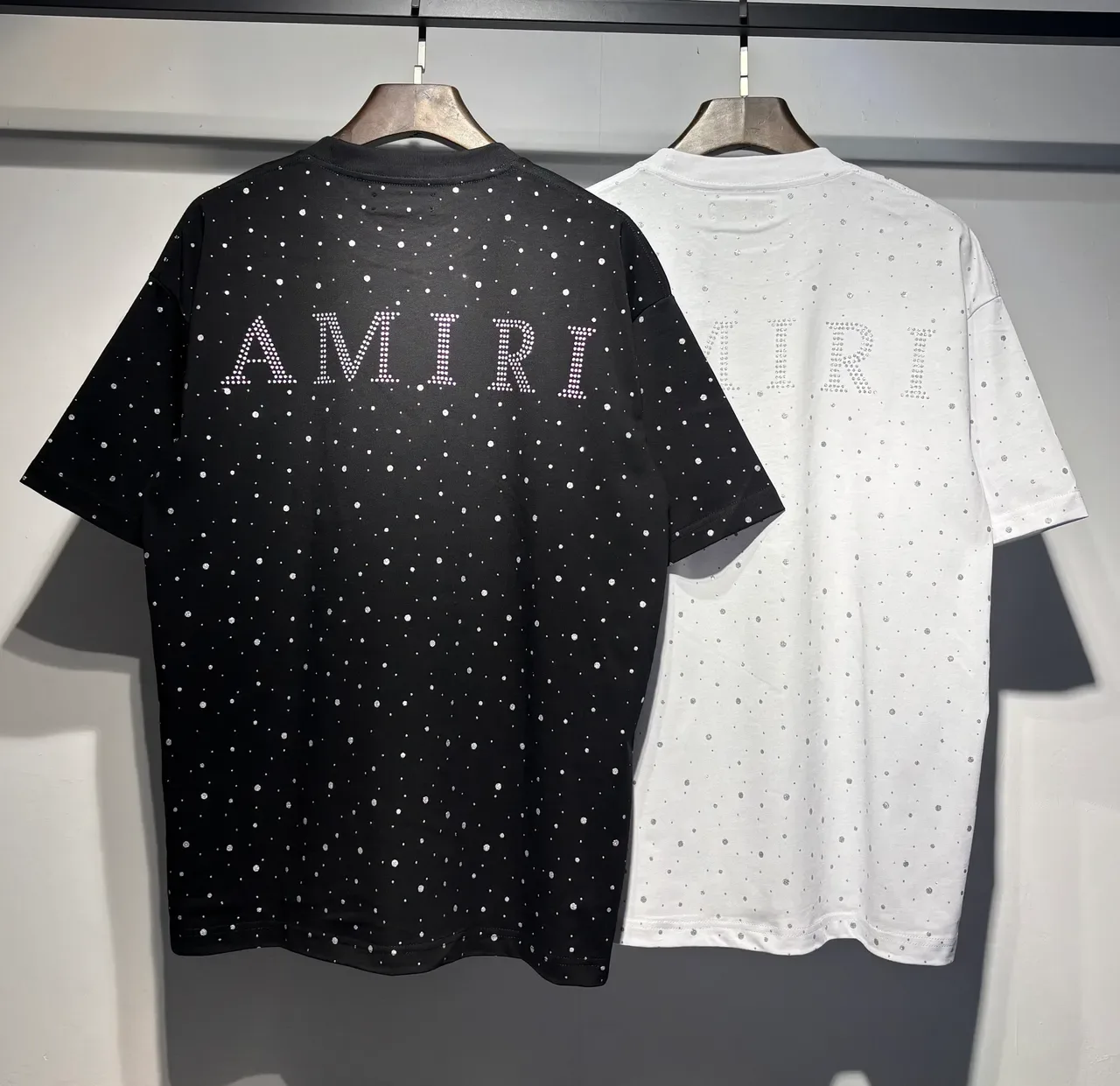 Amiri Rhinestone Dot Print Monogram T-Shirt 3