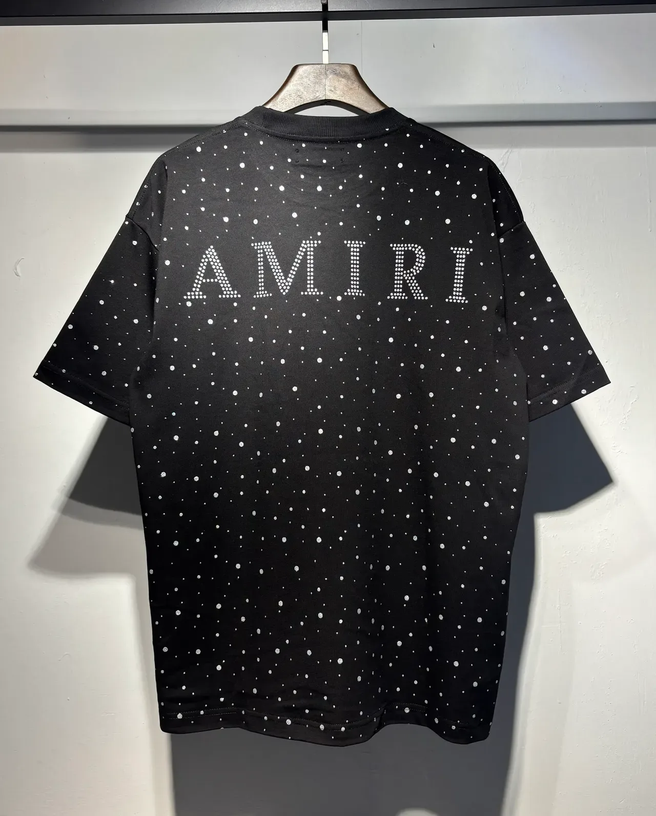 Amiri Rhinestone Dot Print Monogram T-Shirt 4