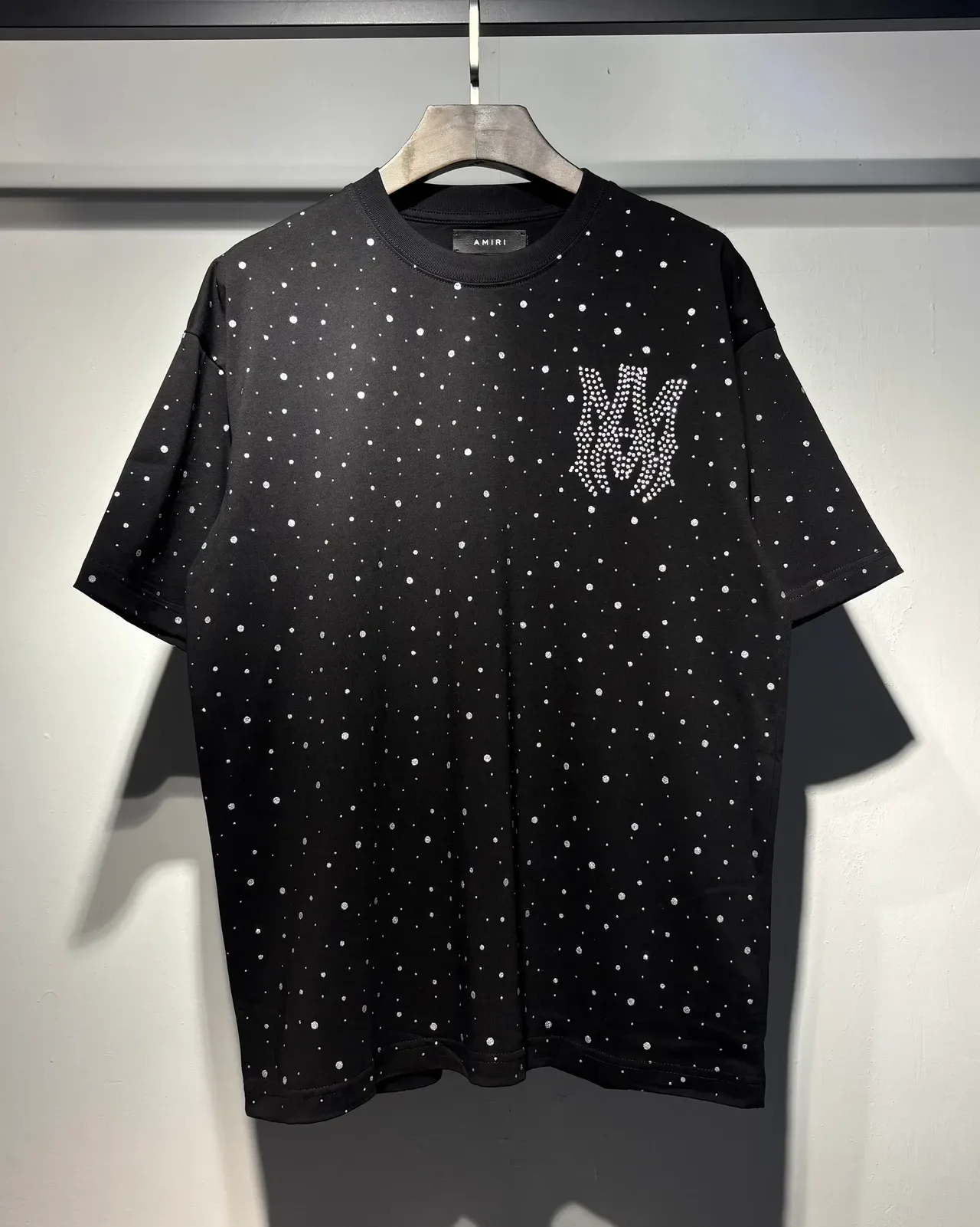 Amiri Rhinestone Dot Print Monogram T-Shirt 5