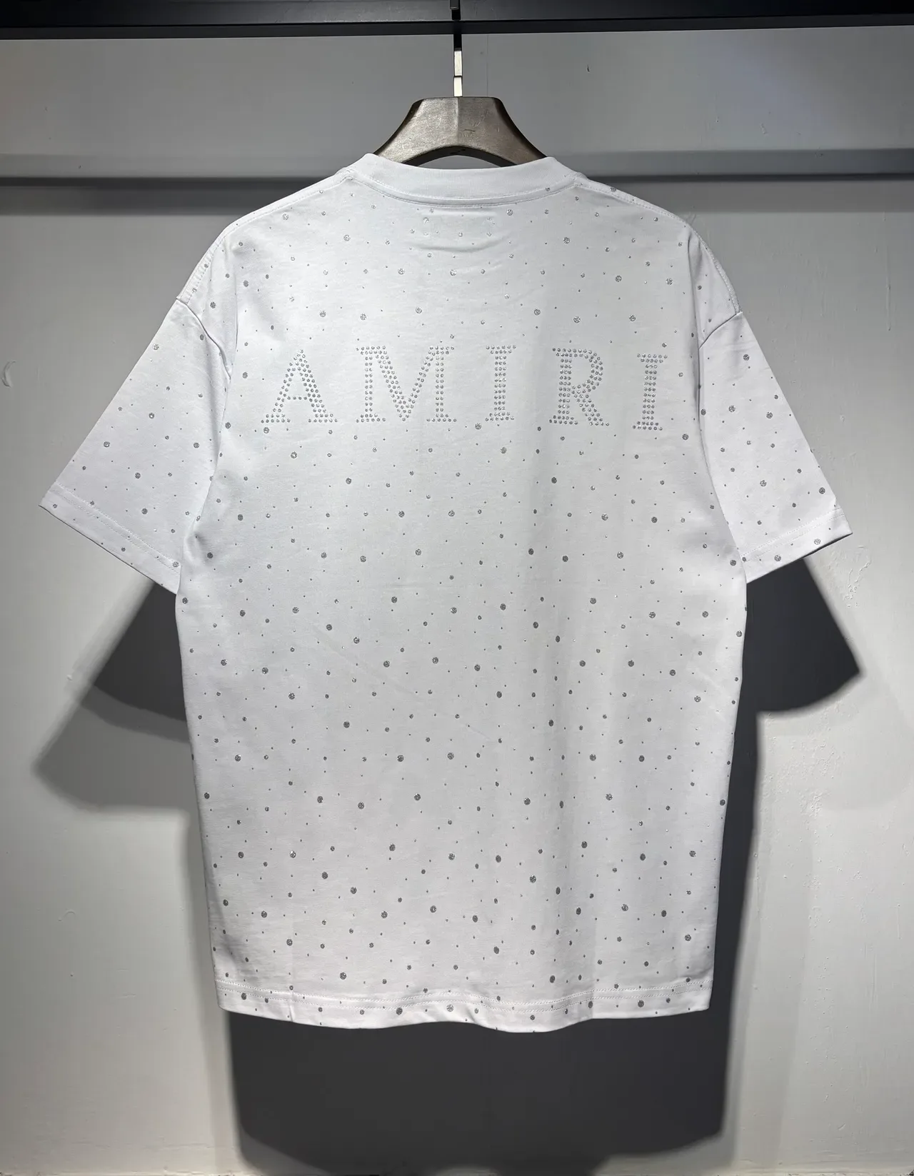 Amiri Rhinestone Dot Print Monogram T-Shirt 6