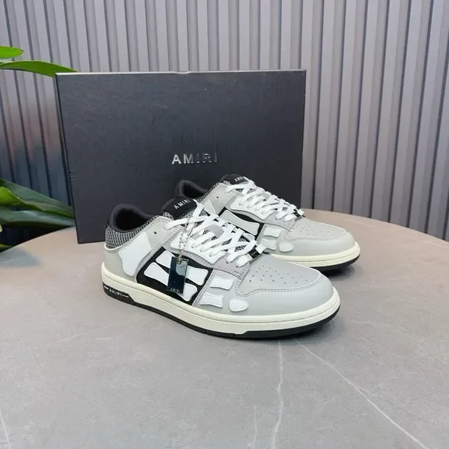 Amiri Skel Top Low Cinza Preto Branco Tênis Lifestyle 3
