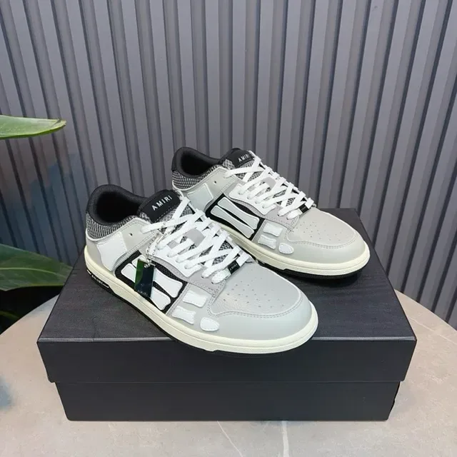 Amiri Skel Top Low Cinza Preto Branco Tênis Lifestyle 4