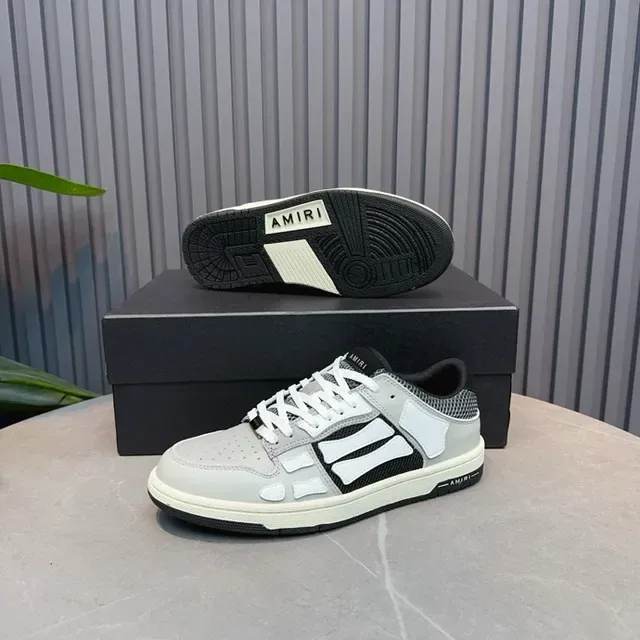 Amiri Skel Top Low Cinza Preto Branco Tênis Lifestyle 9