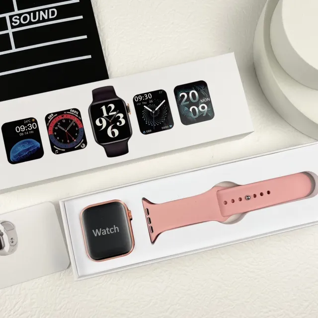 Apple SE وجه مستطيل وردي علبة ألومنيوم ساعة رياضية 3