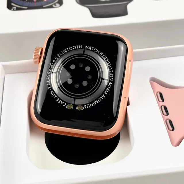 Apple SE وجه مستطيل وردي علبة ألومنيوم ساعة رياضية 4