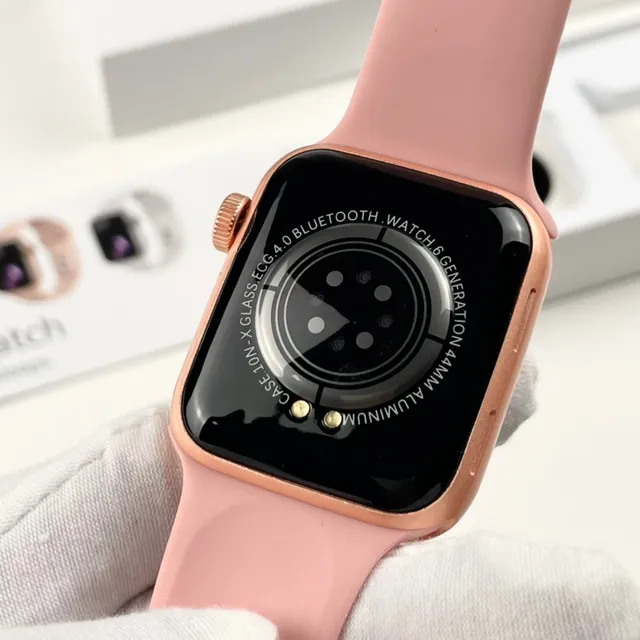 Apple SE وجه مستطيل وردي علبة ألومنيوم ساعة رياضية 7