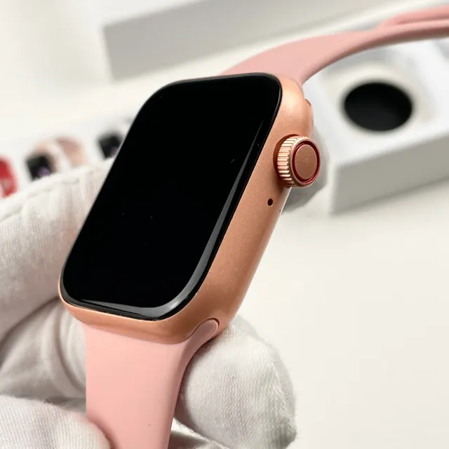 Apple SE وجه مستطيل وردي علبة ألومنيوم ساعة رياضية 8