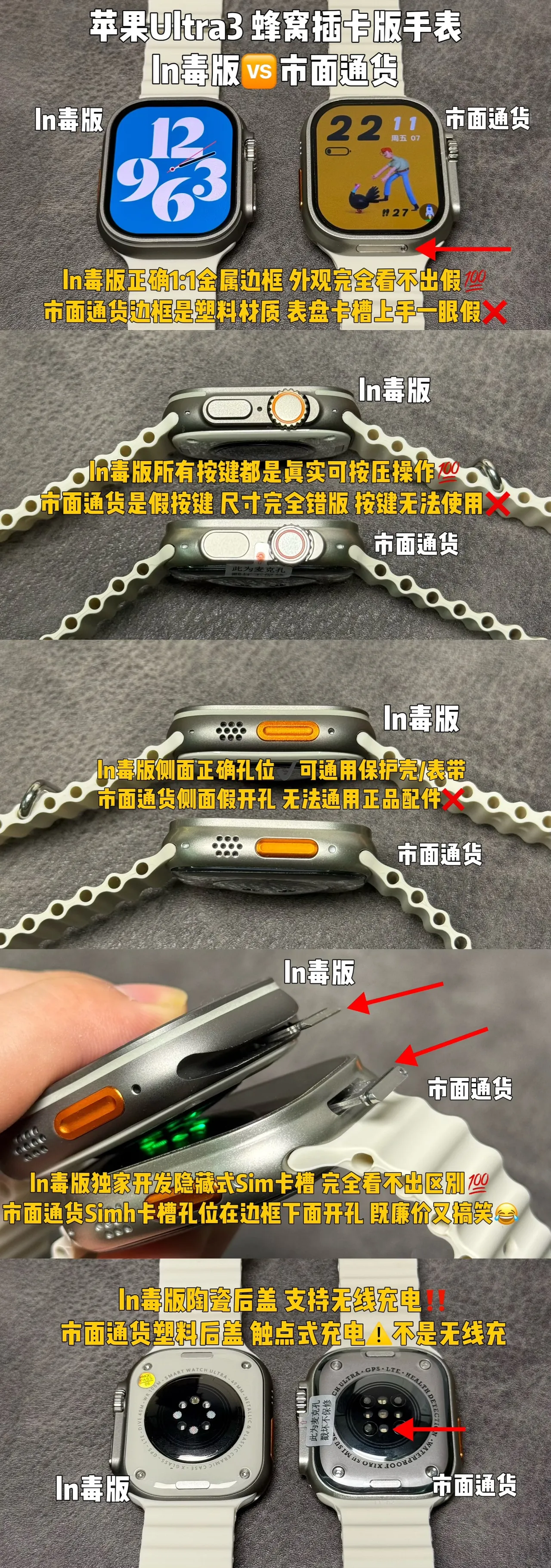 Apple Watch Ultra 2 Bracelet Noir Titane Texturé Montre Sport 17