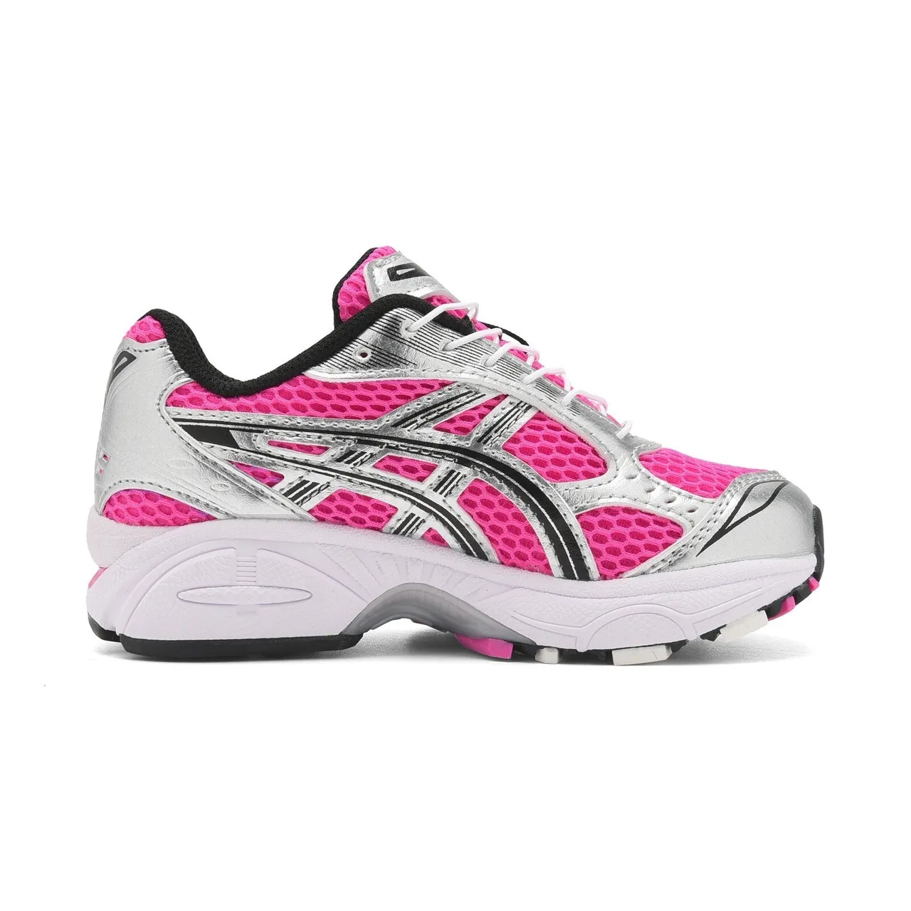ASICS Gel-Kayano Preto Prata Superior Malha-Sintético Estruturado Gaiola de Estabilidade Medial Tênis de Corrida 14