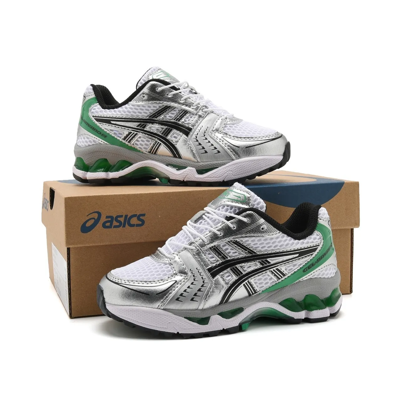 ASICS Gel-Kayano Preto Prata Superior Malha-Sintético Estruturado Gaiola de Estabilidade Medial Tênis de Corrida 21