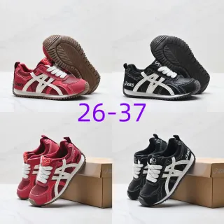ASICS 红白复古Runner 轮廓缝线合成叠层生活方式运动鞋