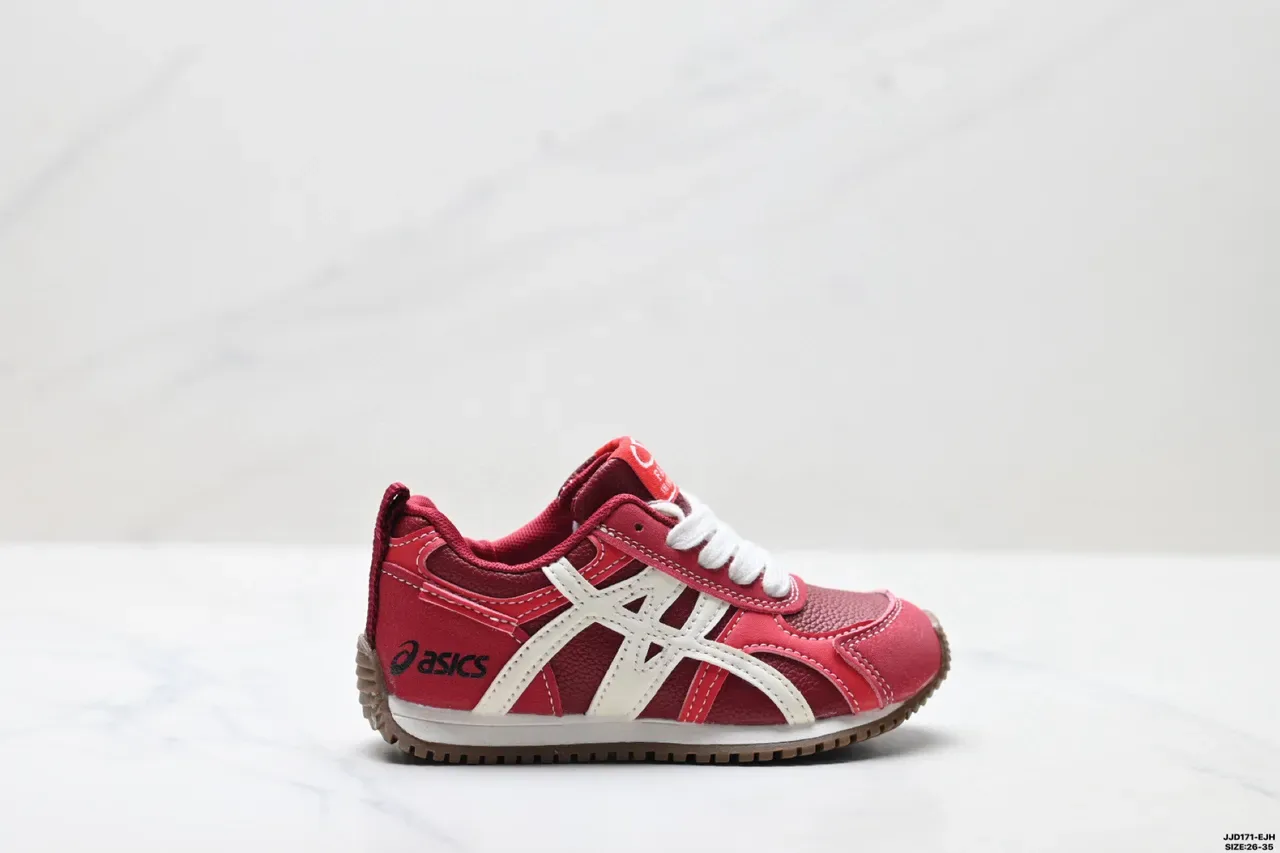 ASICS लाल सफेद रेट्रो रनर सिल्हूट स्टीच्ड सिंथेटिक ओवरले लाइफस्टाइल स्नीकर 3