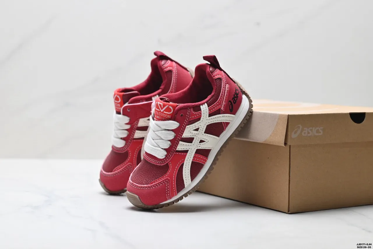 ASICS लाल सफेद रेट्रो रनर सिल्हूट स्टीच्ड सिंथेटिक ओवरले लाइफस्टाइल स्नीकर 10