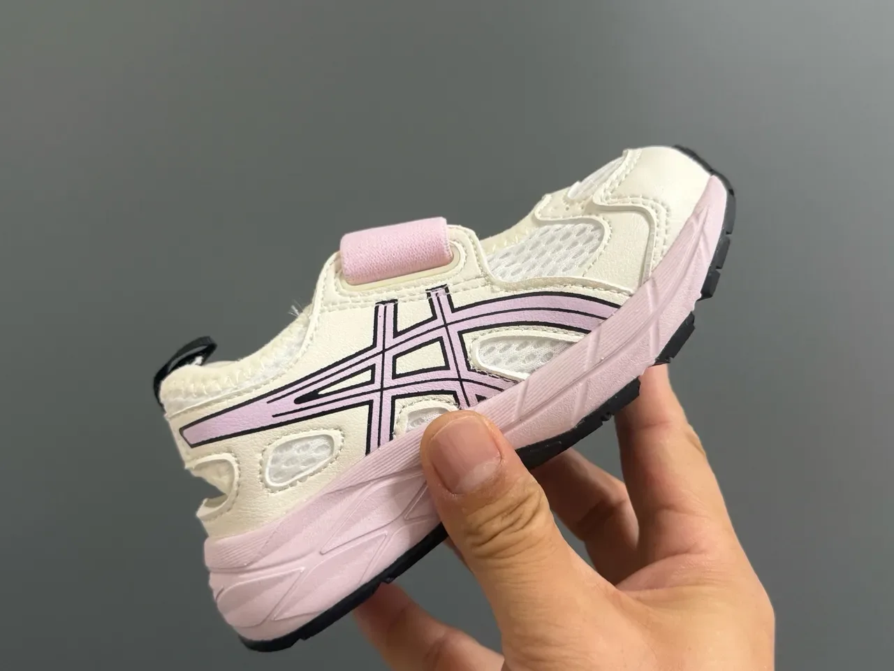 ASICS 银蓝色 网面鞋面 双魔术贴鞋带 生活方式运动鞋 15