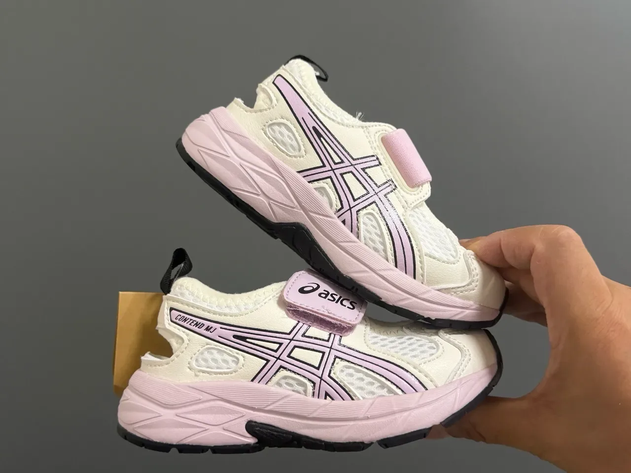 ASICS 银蓝色 网面鞋面 双魔术贴鞋带 生活方式运动鞋 18