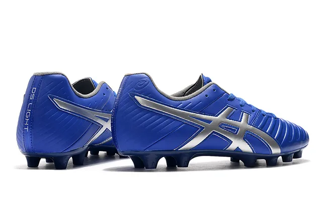 ASICS أبيض ذهبي أحذية كرة قدم منخفضة القطع علوية اصطناعية تغطية خطوط النمر أرض صلبة 7