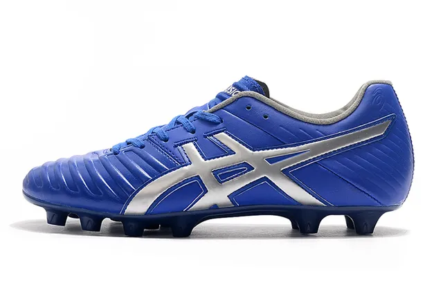 ASICS أبيض ذهبي أحذية كرة قدم منخفضة القطع علوية اصطناعية تغطية خطوط النمر أرض صلبة 11