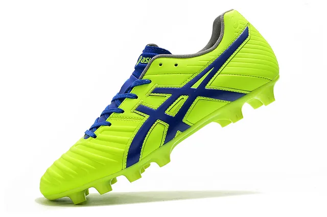 ASICS أبيض ذهبي أحذية كرة قدم منخفضة القطع علوية اصطناعية تغطية خطوط النمر أرض صلبة 14