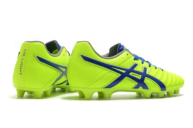 ASICS أبيض ذهبي أحذية كرة قدم منخفضة القطع علوية اصطناعية تغطية خطوط النمر أرض صلبة 17