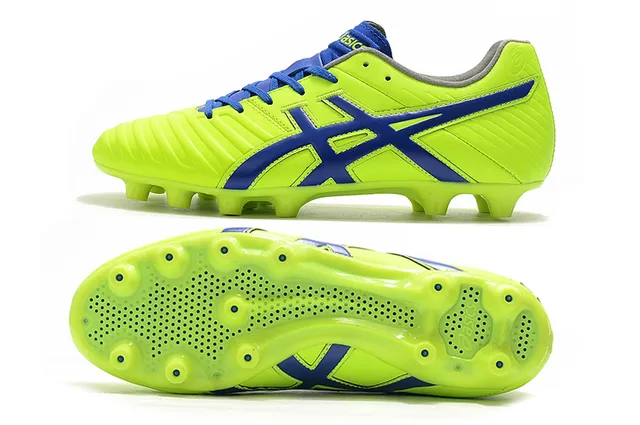 ASICS أبيض ذهبي أحذية كرة قدم منخفضة القطع علوية اصطناعية تغطية خطوط النمر أرض صلبة 20