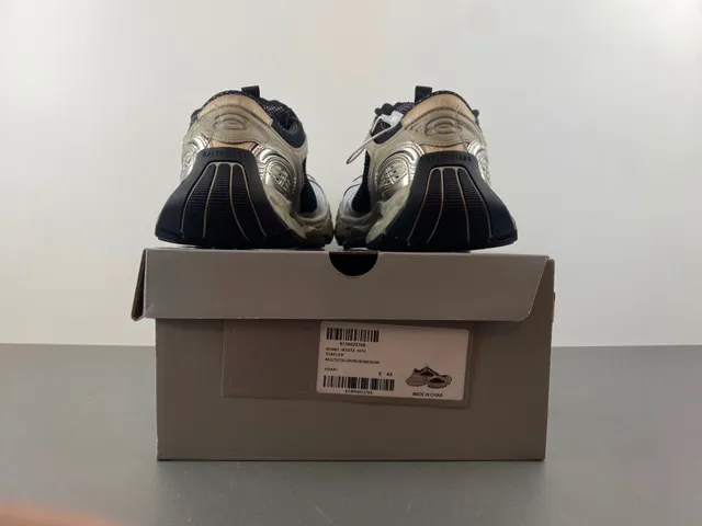 Balenciaga Beige Noir Sola Sculptée Overlays Synthétiques Métalliques Sneakers Chunky 17