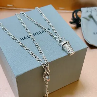 Balenciaga सिलेंडर पेंडेंट फिगारो चेन नेकलेस