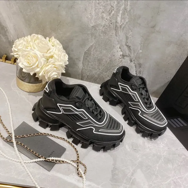 Balenciaga Defender Black White Lug Sole Geometric Piping Chunky Sneakers 8