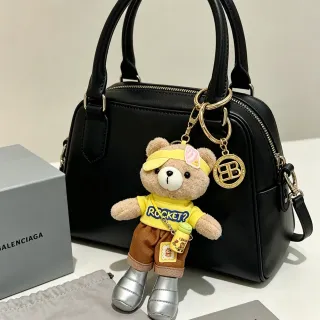 Balenciaga Le Cagole Black Gold Dome-Shaped Top-Handle Boston Bag