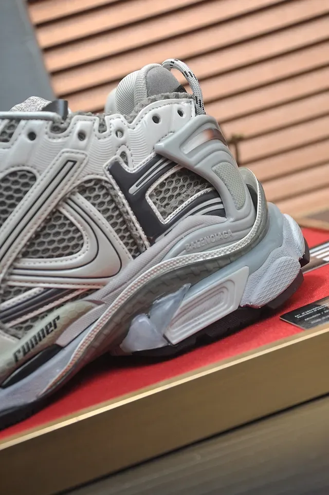Balenciaga Runner Light Gray and Black Chunky Sneakers 9