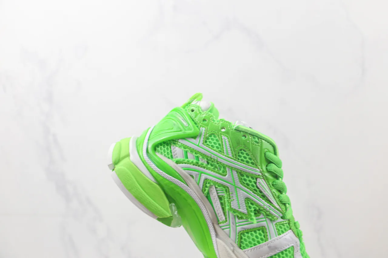 Balenciaga Runner Neon Green Mesh Chunky Sneakers 5