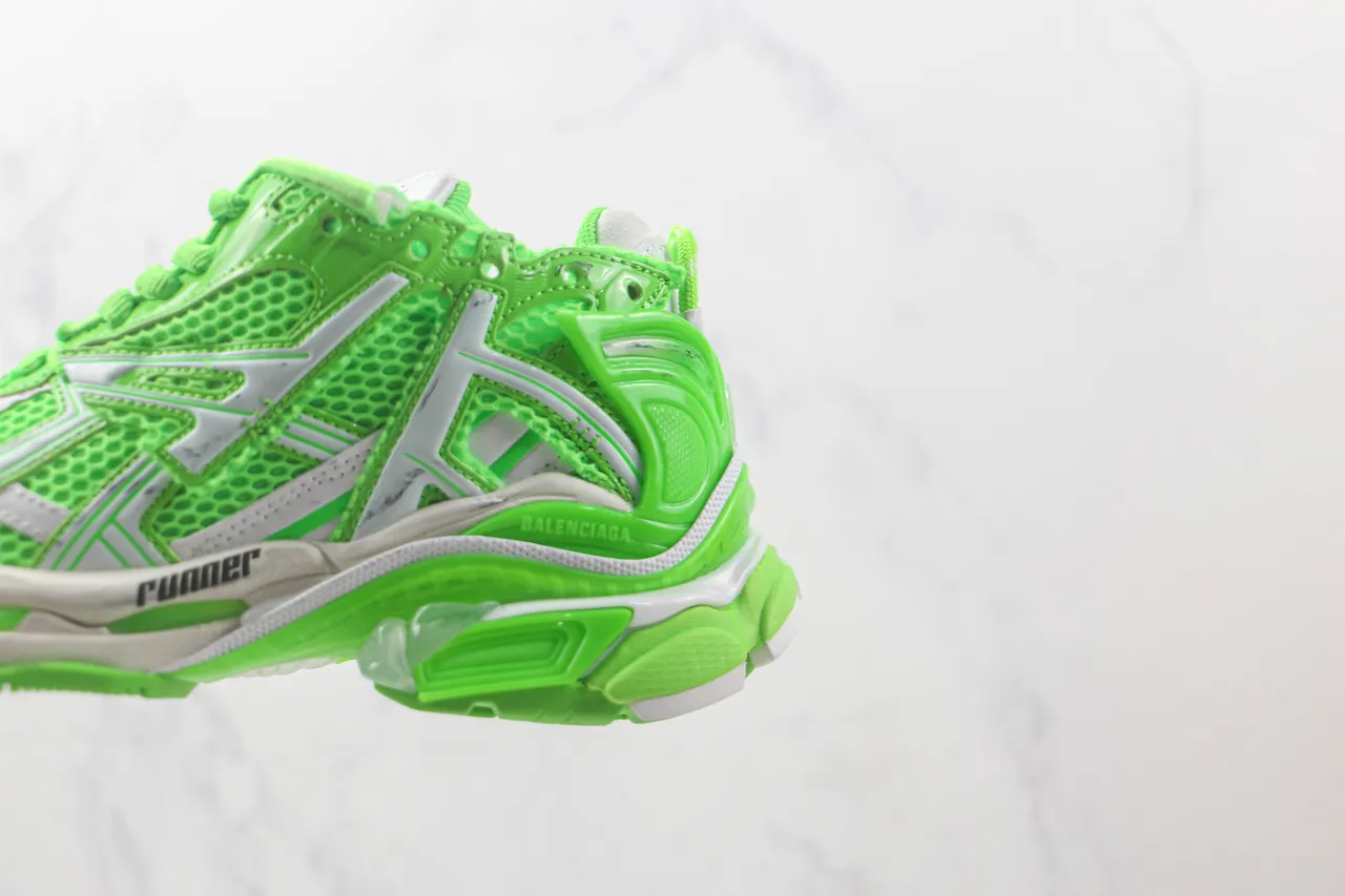 Balenciaga Runner Neon Green Mesh Chunky Sneakers 7