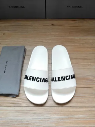 Balenciaga Slide أبيض Logo شقلايف 2