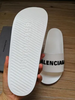 Balenciaga Slide أبيض Logo شقلايف 5