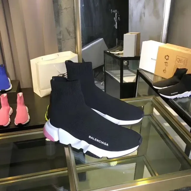Balenciaga Speed Trainer zapatillas lifestyle negro blanco rosa 3