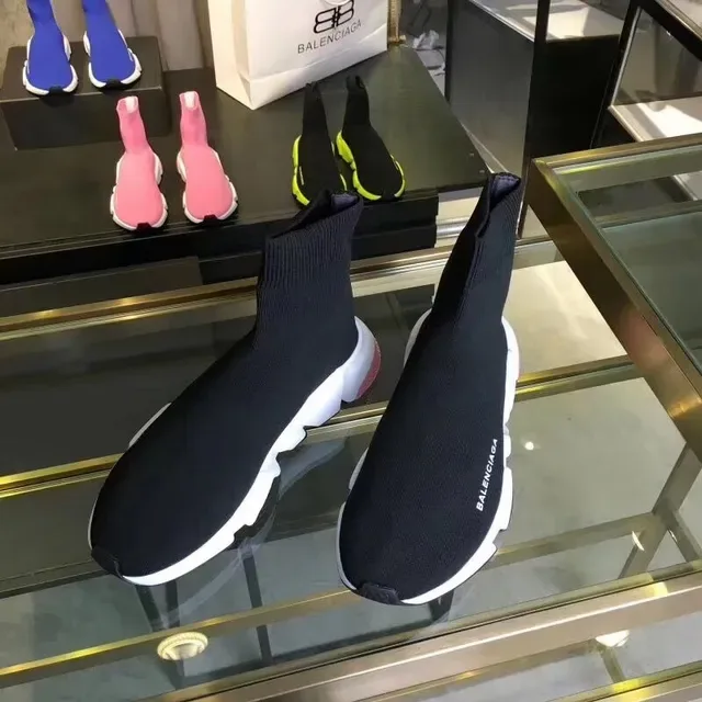 Balenciaga Speed Trainer zapatillas lifestyle negro blanco rosa 5