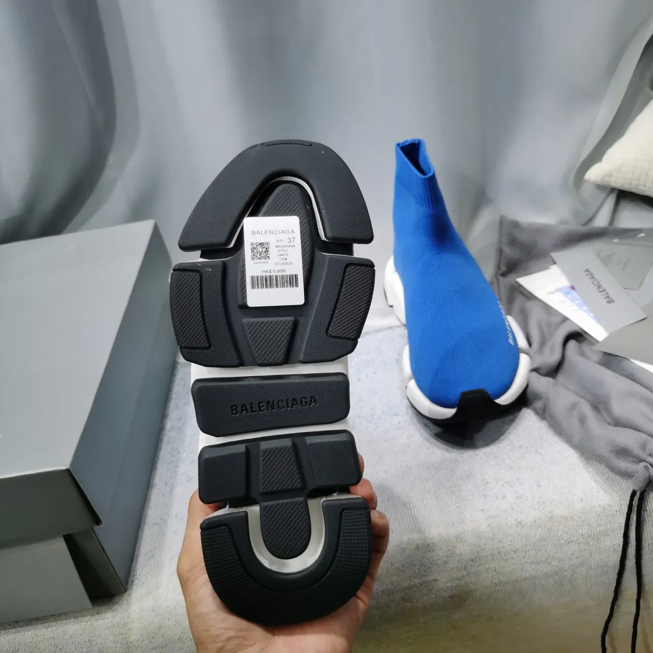 Balenciaga Speed Trainer নীল সক ফিট লাইফস্টাইল স্নিকার্স 2