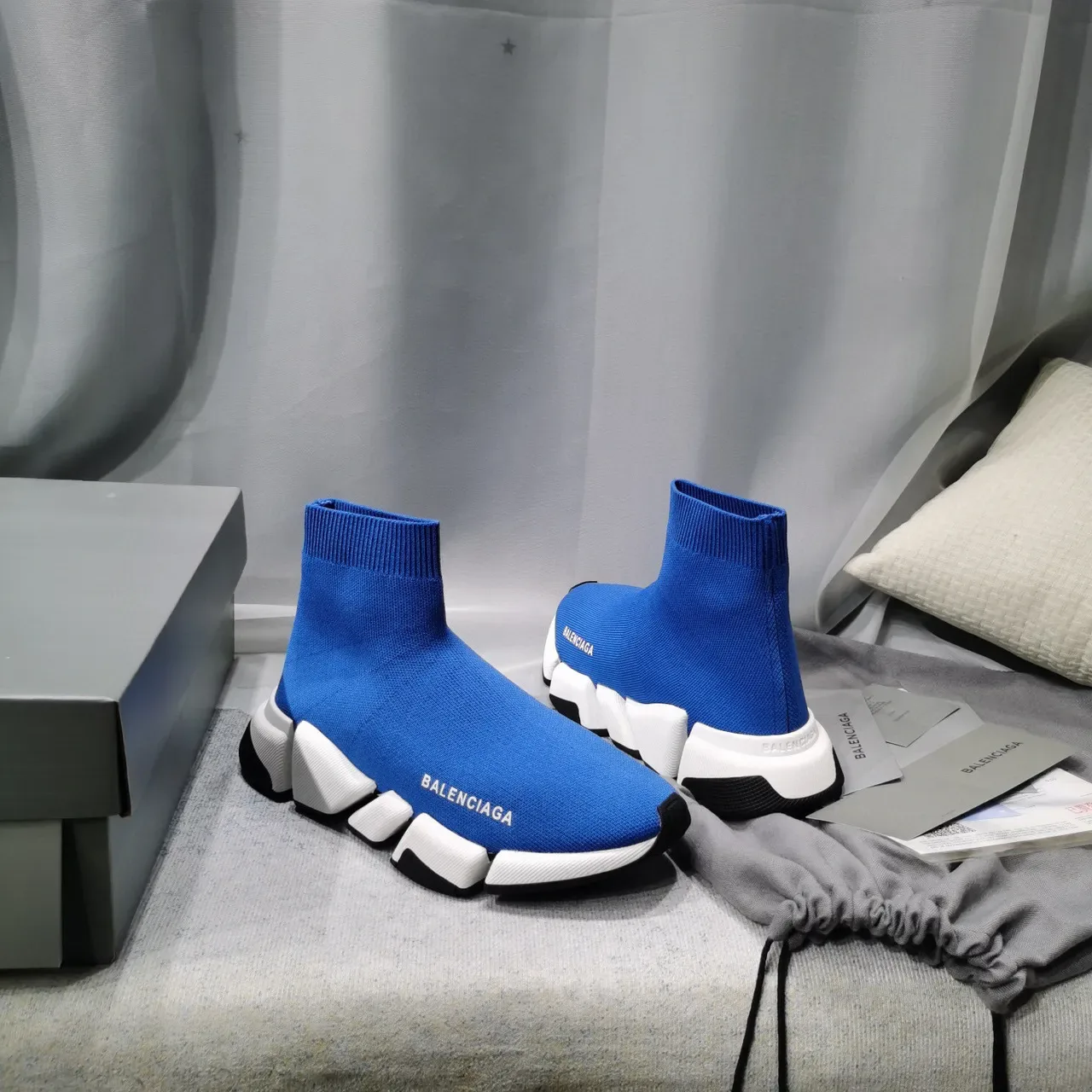 Balenciaga Speed Trainer নীল সক ফিট লাইফস্টাইল স্নিকার্স 6